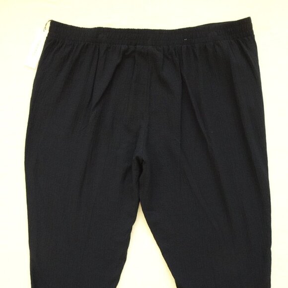 Calvin Klein Cropped Pants Women's Plus Size 3X Blue Pull On Crepe Lightweight - Picture 6 of 10